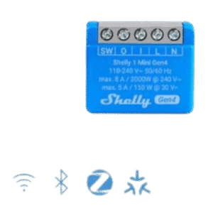 Mini Interruptor inteligente con Wi-Fi 2.4 / contacto seco /1 canal 8A, 110 - 240V / compatible con asistentes de voz